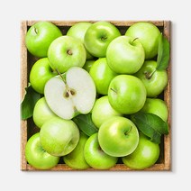 더 아트 컴퍼니 재물운과 건강을 부르는 심플 모던 사과그림 14종 깔끔한 풍수그림 금전운 행운 집들이선물 분위기 전환 인테리어그림, 6. 박스 그린 애플
