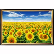 히여 보석 십자수 DIY 패키지 3D 90여종 도안 소형 중형 대형 시리즈, 1세트, 38. 풍경 해바라기 BH-219