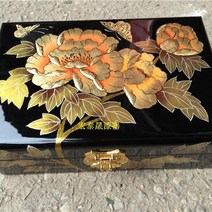 자개장 보석상자 돈궤 시계 나비장 엔틱 할머니 선물, 21x14x8 꽃과 보름달