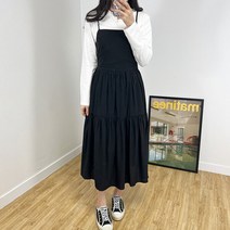 2color 뷔스티에 프릴 나시 캉캉 롱원피스