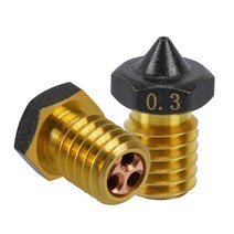 3D프린터필라멘트 3/2/1pcs CHT 노즐 E3D V6/MK8/V6 PTFE 황동 구리 0.2/0.3/0.4mm 흐름 압출기 1.75mm Hot, 07 1.0mm_09 3Pcs E3d V6(PTFE)