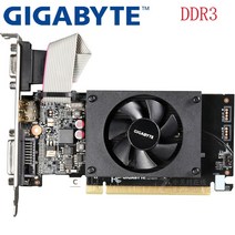 [해외] 기가바이트 그래픽 카드 gt710 1gb 64bit gddr3gddr5 비디오 카드 nvidia 카드 geforce original gt 710 1g 미국 hdmi