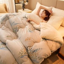 워셔블양모이불 겨울양모이불 겨울이불 거위털 두꺼운 이불 캐시미어 겨울에 매우 따뜻한 양면 벨벳 두껍고, E_150X200cm 3kg