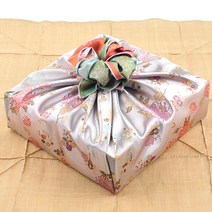 국화꽃 홑보자기 양단보자기 사이즈 70 90 110 혼례포장단, 90 X 90, 회색