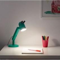 이케아 어린이 시력보호 LED 책상스탠드 크룩스, 그린
