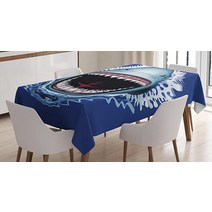 Ambesonne 죽은 자의 날 식탁보 멕시코 음악 공연이 있는 전통 축하 파티에 초대장 다이닝 룸 주방 장식용 직사각형 테이블 커버 132.1 x 177.8cm(52 x 7, 52