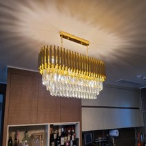 크리스탈 펜던트 식탁 8등 BK198, 골드