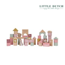 little dutch 리틀더치 원목 빌딩 블럭 나무 교구 핑크
