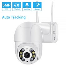 5MP 미니 PTZ Wifi 카메라 H.265 자동 추적 ONVIF 무선 IP 카메라 4xDigital 줌 AI 인간 감지 듀얼 광원 ICSEE, 3MP 없음 SD 카드, EU 플러그