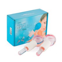 쿨링마사지기 페이스 얼굴 마사지 쿨링 롤러 2 Pcs 콜드 압축 아이스 뷰티 볼 피부 냉각 부종 제거 다크 서클 리무버 스틱 도구, [02] Flash Pink