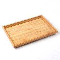 쟁반 주방잡화 흘러내림 방지 사각 대나무 원목 식판