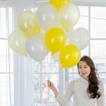 크리스마스 장식 헬륨풍선 제작 옐로우 15p 특이한