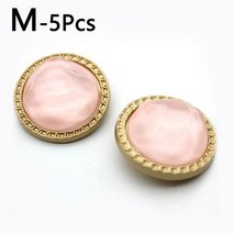 5pcs 스퀘어 라운드 금속 단추 여성 코트 바느질 의류 자 켓 스웨터 드레스 장식 액세서리, 25mm, M