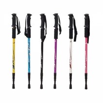 일자형 등산스틱 등산준비물 충격흡수 무릎보호, 6061일자형스틱 핑크