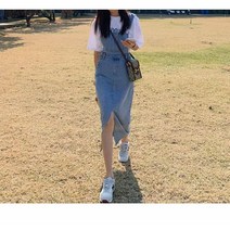 흑청원피스 데님 자켓 흑 셋업 청 멜빵 치마 원피스 4월 5월 결혼식하객룩 빅사이즈 88사이즈