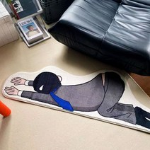 비정형 러그 물결 특이한 북유럽 꾸미기 인테리어 카페트