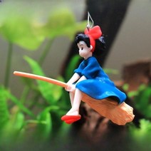 마녀배달부키키 수조 장식 어항 꾸미기 빗자루타는 조경 다이버 캐릭터 요정, C