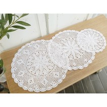쉐비블랑체 식탁 테이블 뜨개 매트 화분 소품 받침, A대