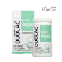 듀오락 위청장쾌 유산균 프로바이오틱스 성인 장건강 소화효소 30일분 HD 듀오락유산균, 듀오락 위청장쾌  500mg 60캡슐 30일분