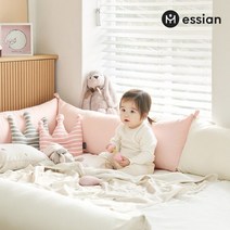 에시앙 아기침대가드 베이직 범퍼쿠션 (솜포함) (베이비핑크), L