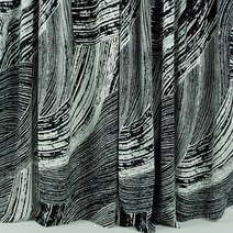 원단대장 프린트 폴리스판 블랙 싸인펜화 의류 원단