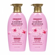 오가니스트 체리블라썸 수분영양 샴푸 500ml x 2개입, 2개