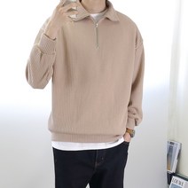로코비전 남자 반집업 니트 맨투맨 오버핏 카라 티셔츠