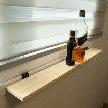 아키아 네이쳐 원목 창틀 선반 + 창틀 브라켓 2p, 길이100cm 폭27cm + 브라켓1쌍, 세트, 화이트