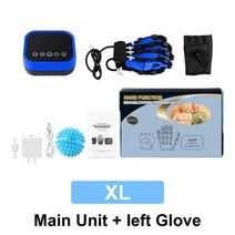 코어스케이팅 보드 매트 편마비 스트로크 복구 손가락 재활 로봇 장갑 건강 전기 손 물리 치료 장치, Left XL+AU Plug