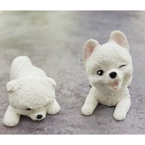 수제몰드 포메라니안(3D)(선택) #엎드린포메 #윙크포메 #강아지몰드, 윙크하는 포메라니안