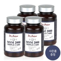프리미엄 고함량 엠에스엠 msm 2000mg 글루코사민+초록입홍합+ 보스웰리아+상어연골 콘드로이친+비타민D+망간 관절 연골 면역력 영양제 사은품증정, 4개, 관절영양제