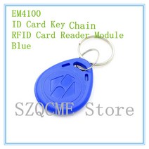 5PCS EM4100 ID 카드 키 체인 액세스 제어 RF 센서 빨간색과 파란색 일치하는 125K 판독기 모듈, 01 Blue 5pcs