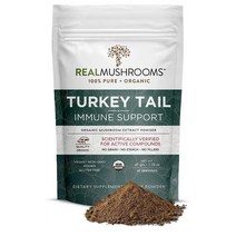 해외 Real Mushrooms 버섯 추출 터키 테일 1000mg, 1개