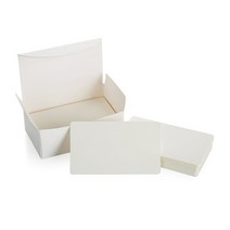 빈 흰색 골판지 종이 메시지 카드 명함 단어 카드 DIY 태그 선물 카드 약 100개 (흰색), 하얀