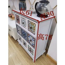 레트로 프로방스 빈티지 미니 옷장 수납장, A + 조립