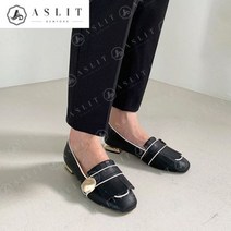 애슬릿 애슬릿 여성 투톤 스트랩 프린지 플랫 로퍼 2cm