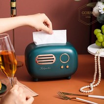 고르소 레트로 라디오 휴지케이스 티슈케이스 복고 인테리어, 그린