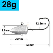 농어지그헤드 삼각형 헤드 NED 후크 보조 소프트 웜 지그 루어 낚시 태클 35g 5g 7g 10g 14g 21g 28g