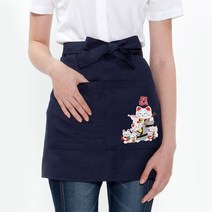 Gudaform 허리형 단색 앞치마 M 네코친구들 / 일식디자인 Apron, 03-네코친구들 네이비(210)