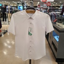 NC불광점 레노마 셔츠 # 초 ** 구김없는 텐셀 목안 배색 포인트 단추 슬림핏 반팔 셔츠 RMUSLP-952-WH-551