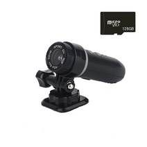 유튜브카메라 브이로그 카메라 액션캠 DV50 액션 HD 960P 자전거 헬멧 영상기록장치 야외 스포츠 DV 비디오 방수 기록장치 자동차 자전거용 대시 캠, 4.128GB TF card