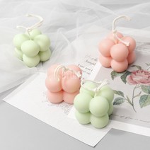 미니 동글 큐브 실리콘 몰드 (1구 3구 15구) 구름 캔들 DIY 재료 금형틀 인테리어 소품 만들기