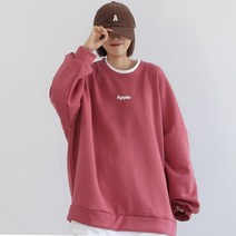 애플망고샵 빅사이즈 오버핏 애플레이어드 롱 맨투맨티