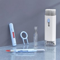 7in1 에어팟 이어폰 청소 키트 세트 아이폰 7종 클리너 핸드폰 액정 화면 충전단자 청소솔 갤럭시 버즈 휴대폰 도구 스마트폰, R99368L(블루