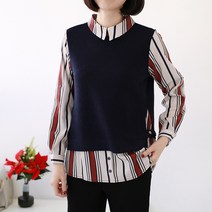 [웬디즈갤러리]라운드 카라넥 니트 블라우스 HBL103