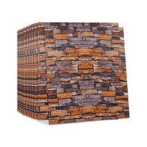 웨인스코팅벽지 거실 침실용 3D 벽돌 벽 종이 자체 접착 벽지 플라스틱 폼 DIY 스티커, 10PCs 77x70x2.5cm, 07 7