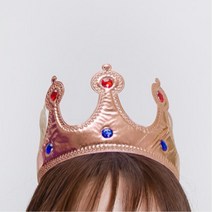 어린이집 로즈골드 찍찍이 보석왕관2P 생파 백일 식당 생일축하 파티