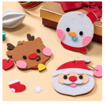 민화샵 크리스마스 펠트 손거울 만들기, 20세트, 눈사람