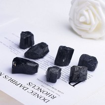 천연 블랙 토르말린 원시 오레젬 광물 표본 불규칙한 결정 재자성 방사선 듀스 엘가우싱 에너지 스톤, #  전기석, *  100 그램