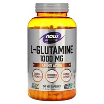 NOW 나우푸드 엘그루타민 L-Glutamine 1000mg 240캡슐, 240 Count